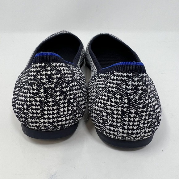 Rothy’s The Point Navy Blue Houndstooth Ballet Flat Women’s Size 8.5 - Picture 4 of 7
